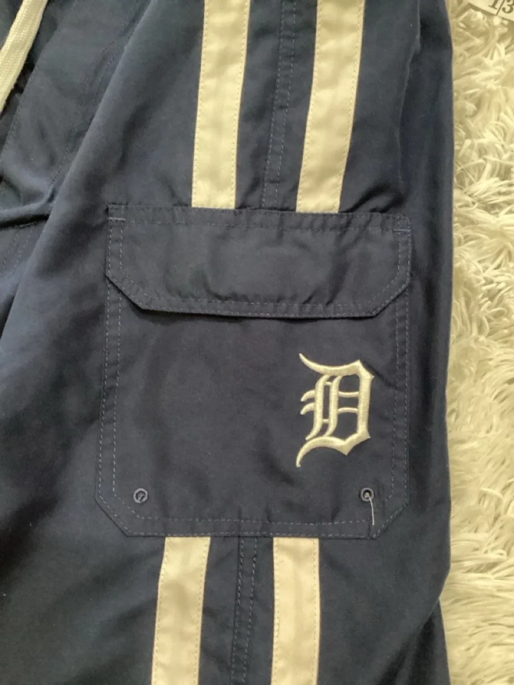 Men’s MLB Genuine Merchandise Swim Trunks Navy Blue Size XXL Detroit Tigers